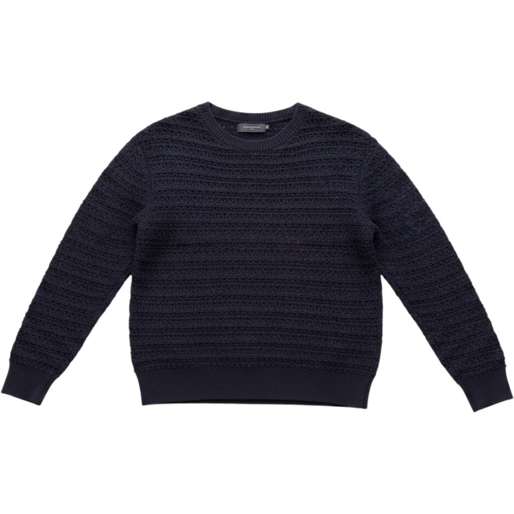Banana Republic black Cotton Linen Textured Knit Crew Neck cropped Sweater Large